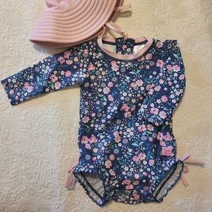 Ruffle Butts Swimsuit and Hat